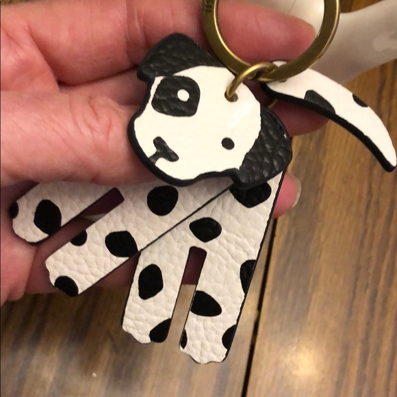 Keychain key leather Dalmatian dog 3 D - Picture 2 of 7